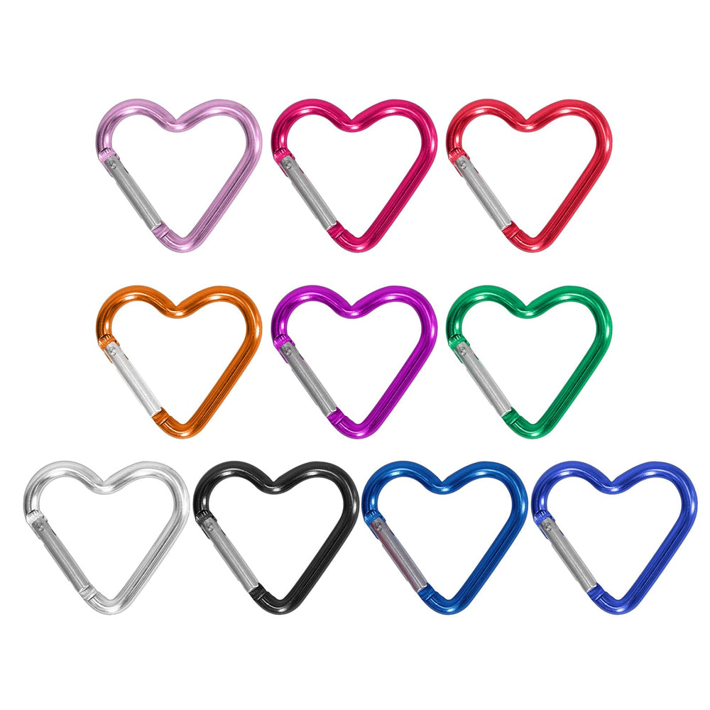BANYUP aluminum heart carabiner close-up showing durable construction for long-lasting use.