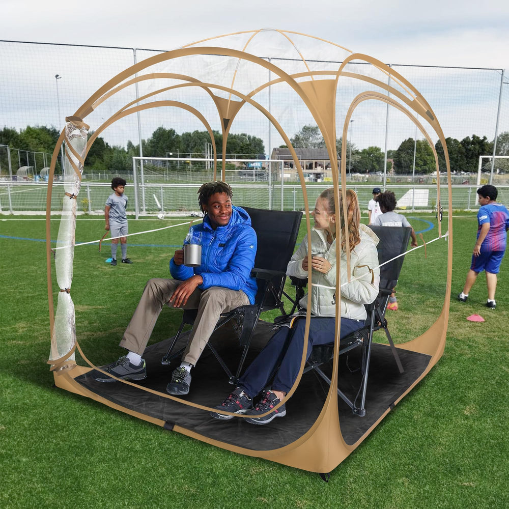 Baobrava pop up sports tent ready for quick-deploy setup at outdoor games