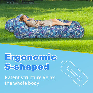Baoinse inflatable couch rolled-up for quick storage and portability