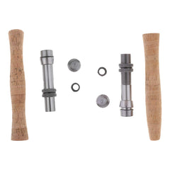 Baosity cork handle reel seat kit assembled for easy DIY replacement.