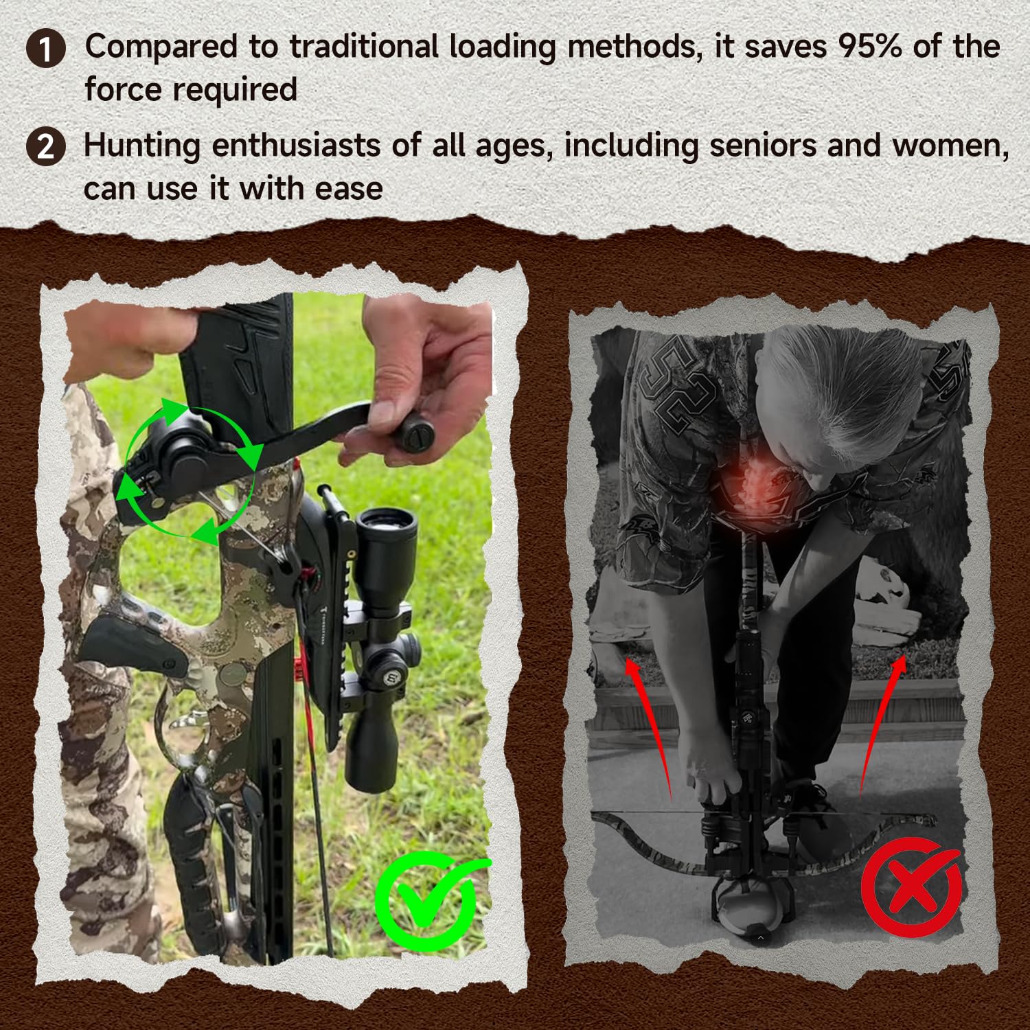 Bar20020 installed on Barnett crossbow enabling effortless cocking.