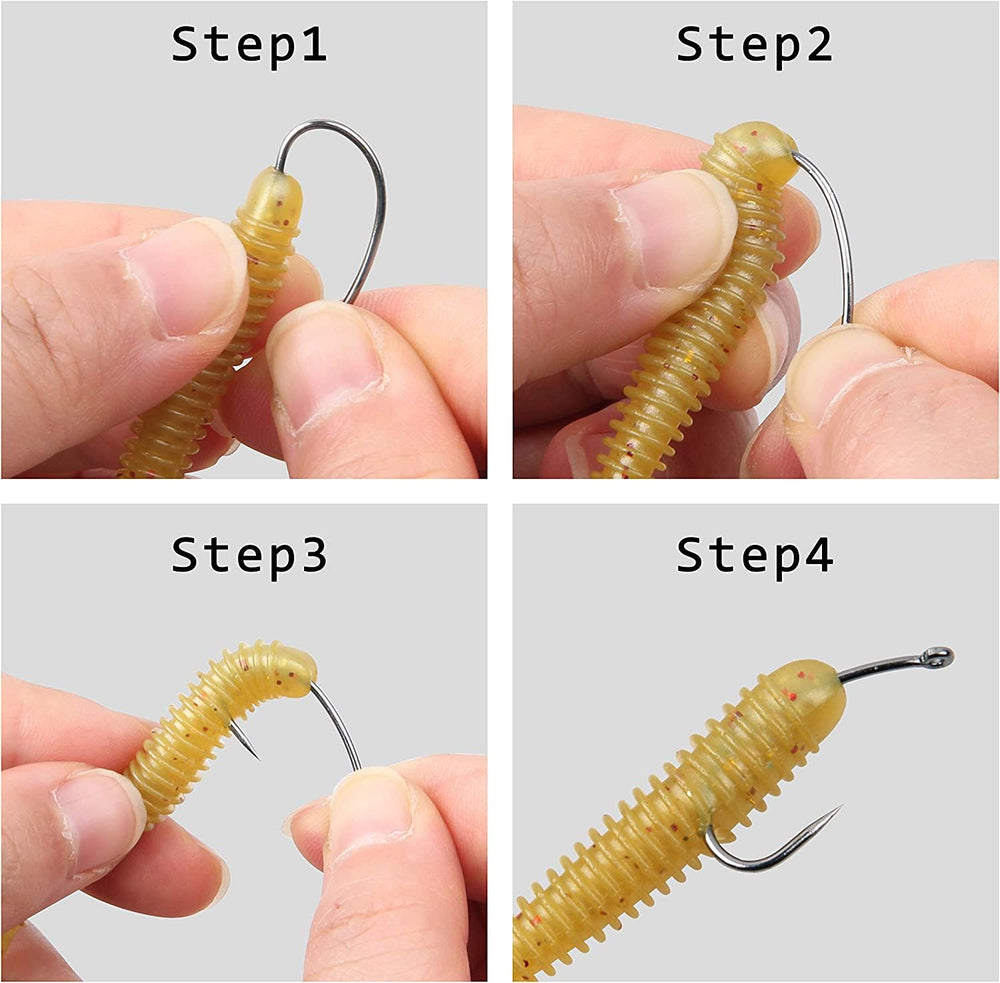 Barbless fishing hooks kit 2# - 15 pcs in compact box