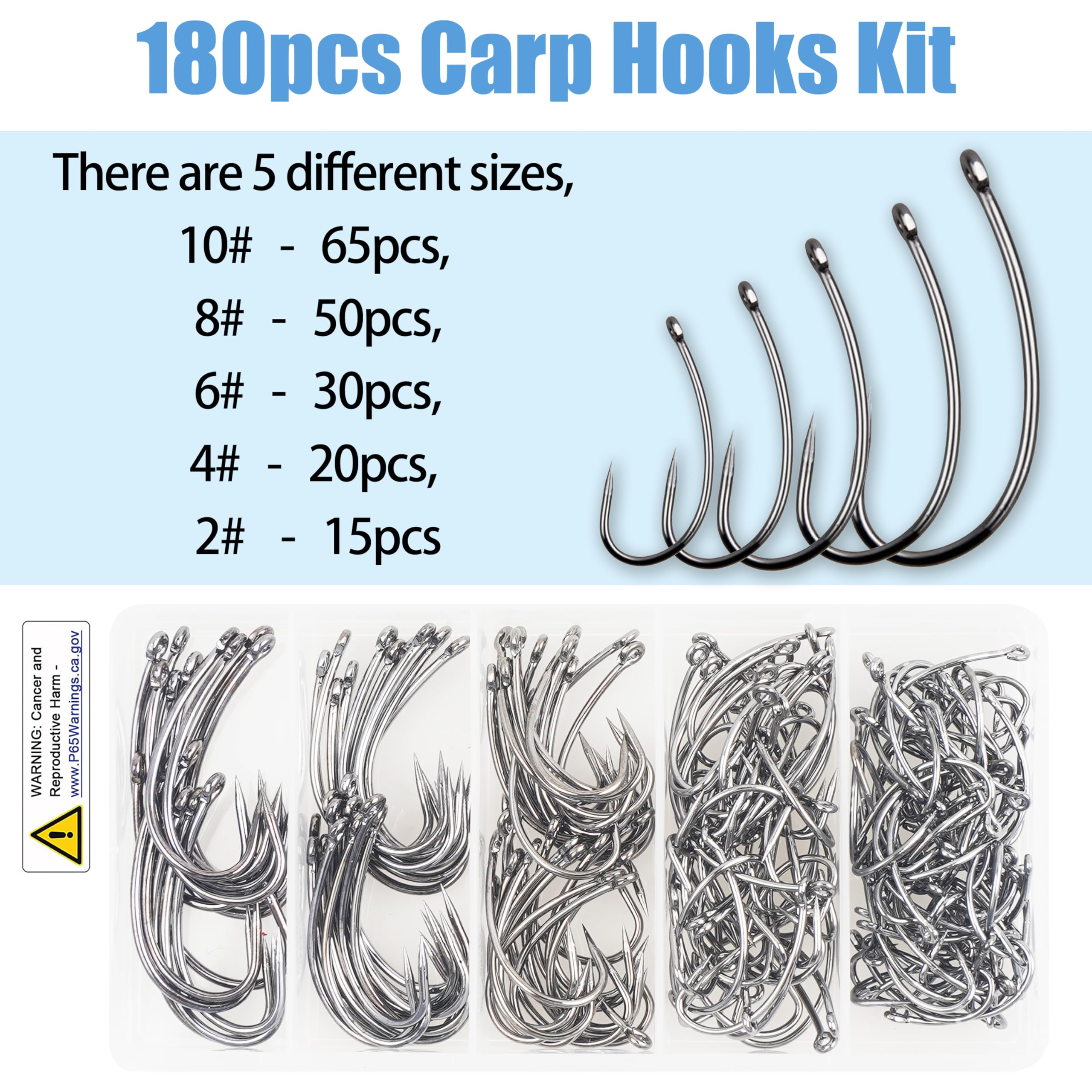 High carbon steel barbless hooks with rust-resistant finish