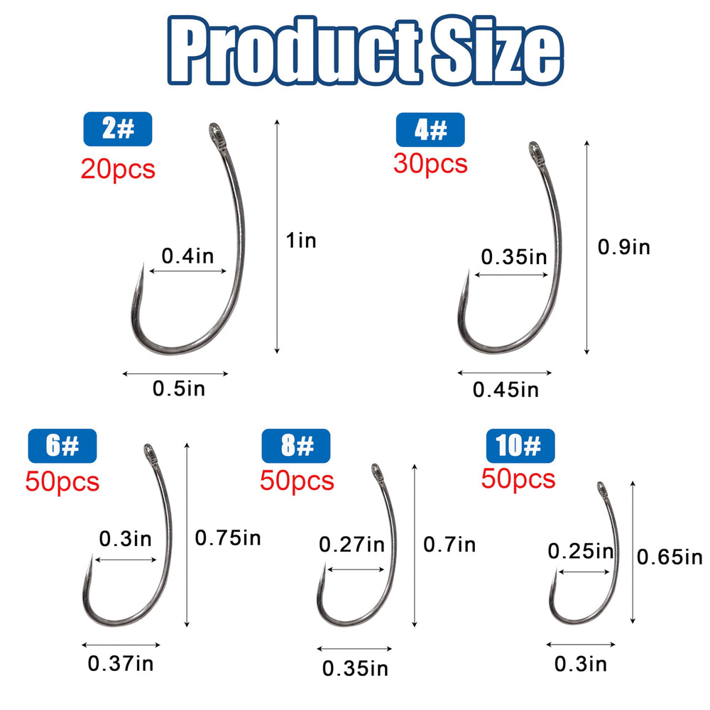 Barbless hooks size 2 with 20 pieces