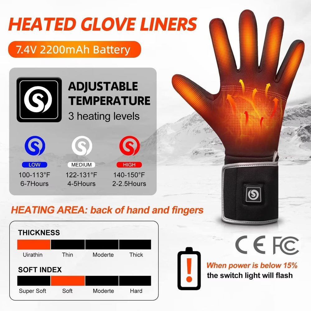 BARCHI HEAT heated gloves with temperature control for personalized warmth