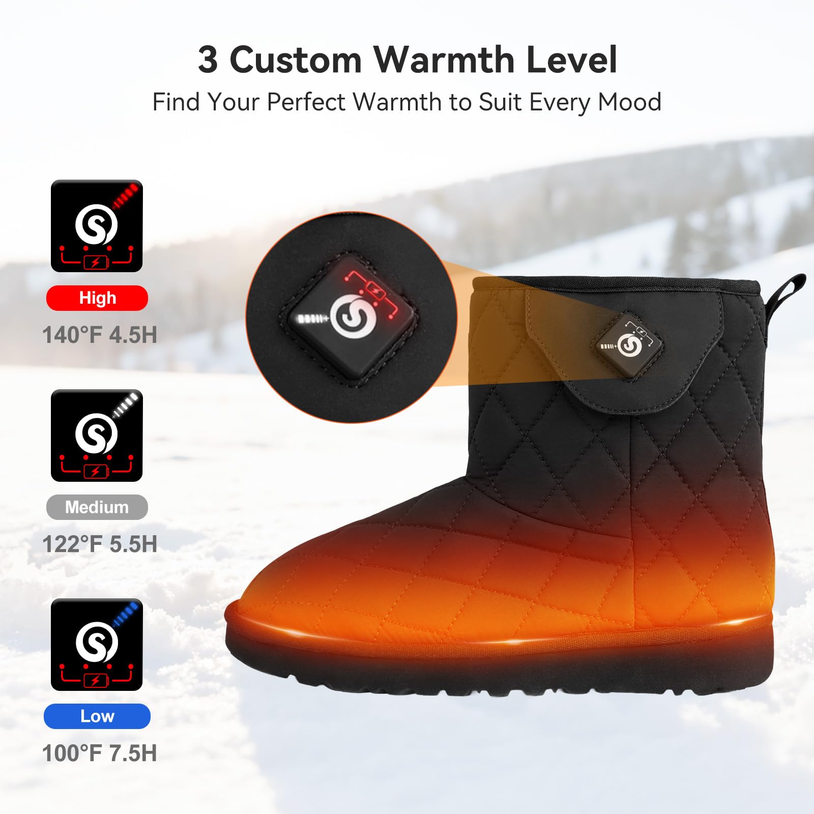 BARCHI HEAT instant-heat 3s delivers quick warmth to feet.