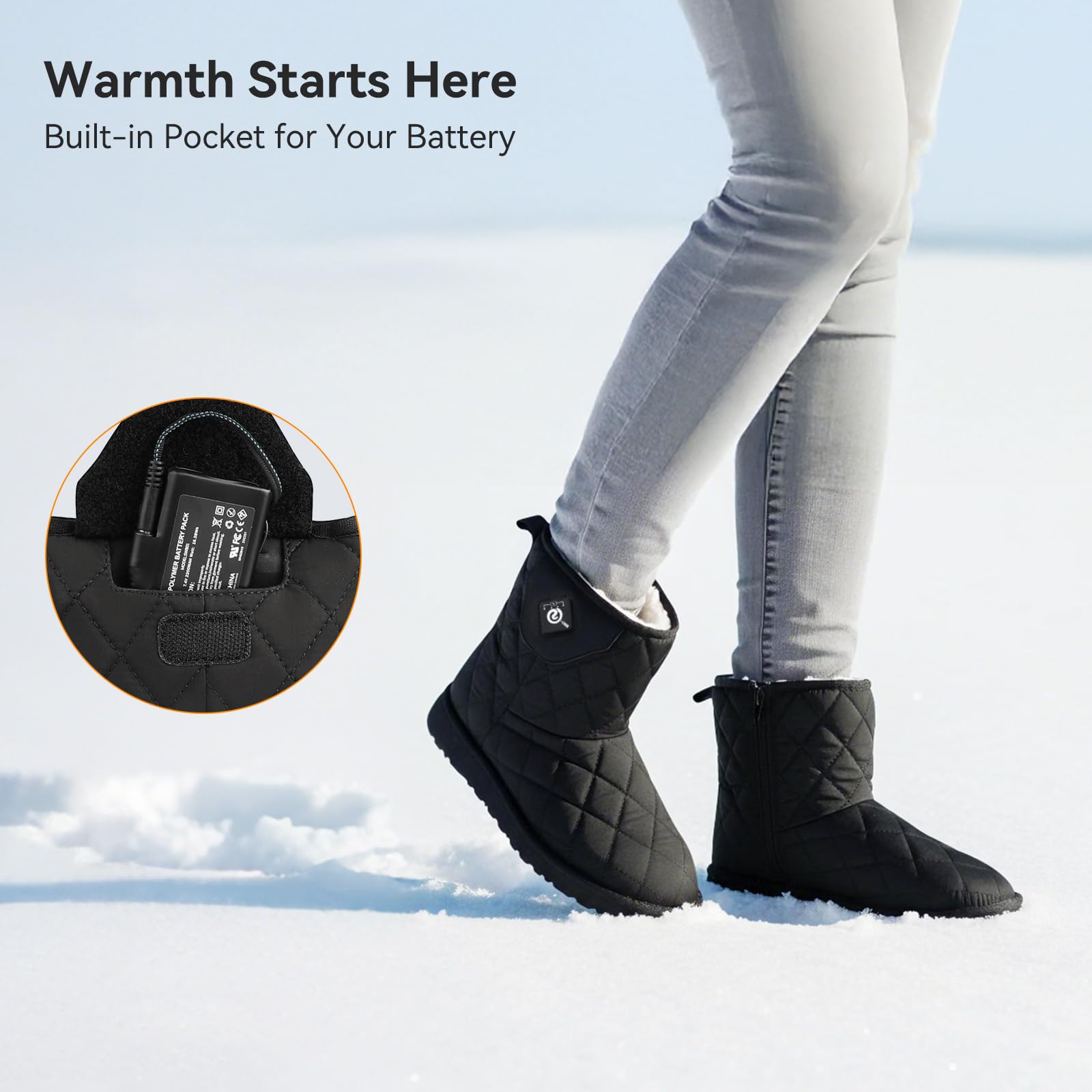 BARCHI HEAT waterproof upper keeps feet dry in wet conditions.