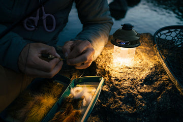 Barebones Beacon brightness-adjustment feature enables customizable lighting for cozy outdoor evenings.