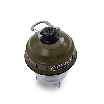 Barebones Beacon easy-installation with hook and chain allows quick setup from ceilings or trees.