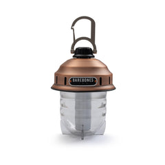 Barebones Beacon hanging light copper front view highlights vintage charm for campsite or patio evenings