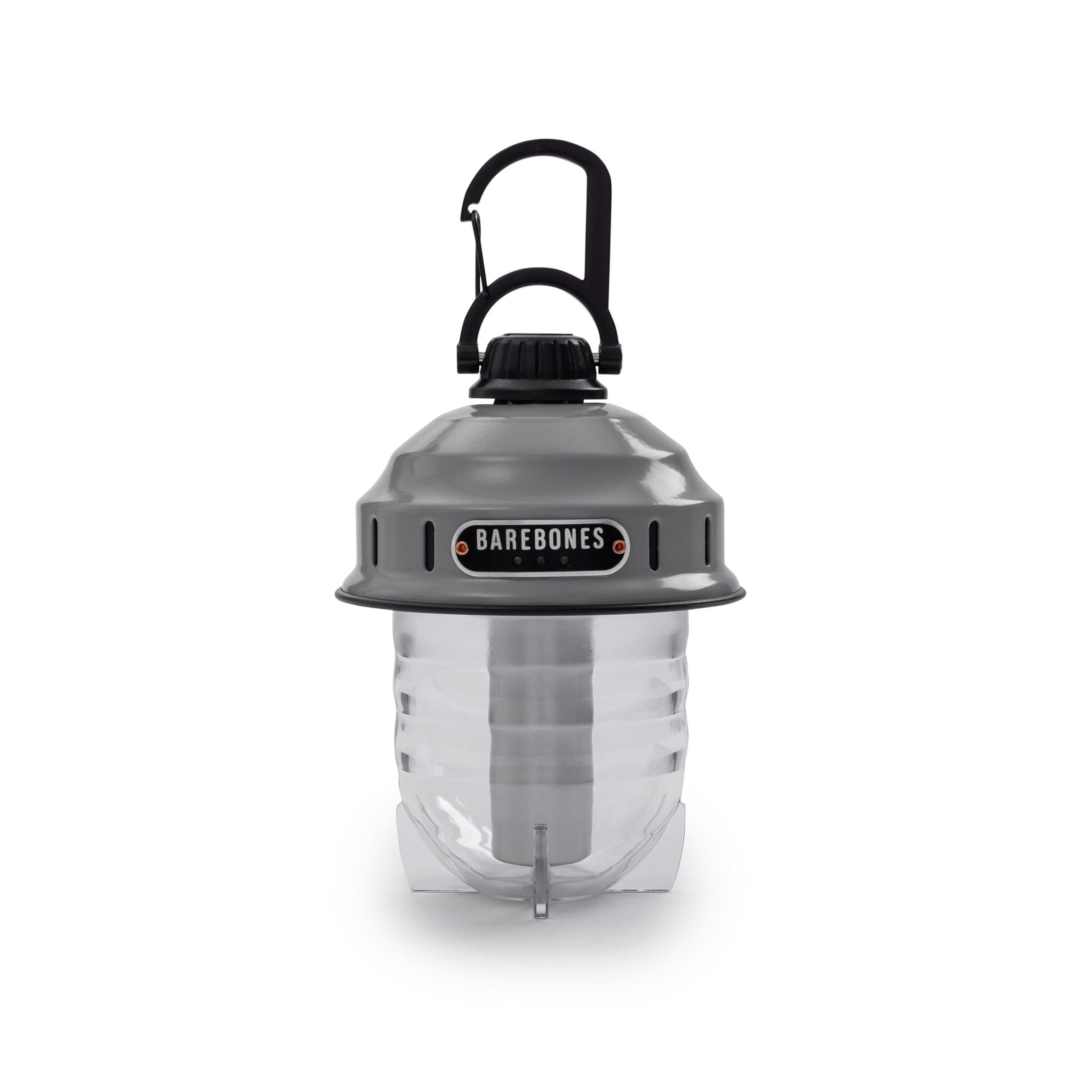 Barebones Beacon hanging light state grey hanging setup for easy outdoor installation.