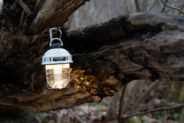 Barebones Beacon Hanging Light versatile for camping, patios, and emergency lighting.
