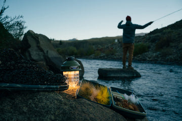 Barebones Beacon year-round-use versatility suits backyard gatherings and tents alike.
