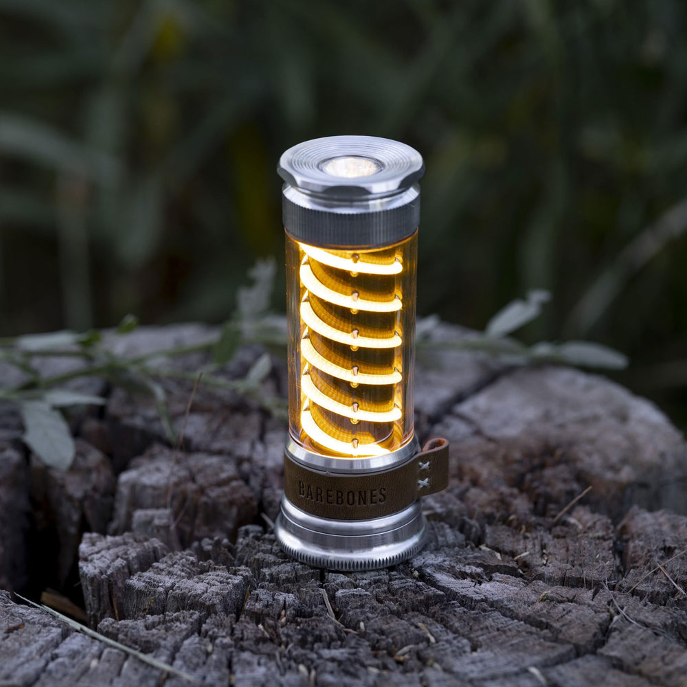 Barebones Edison light stick compact storage fits in pack pocket