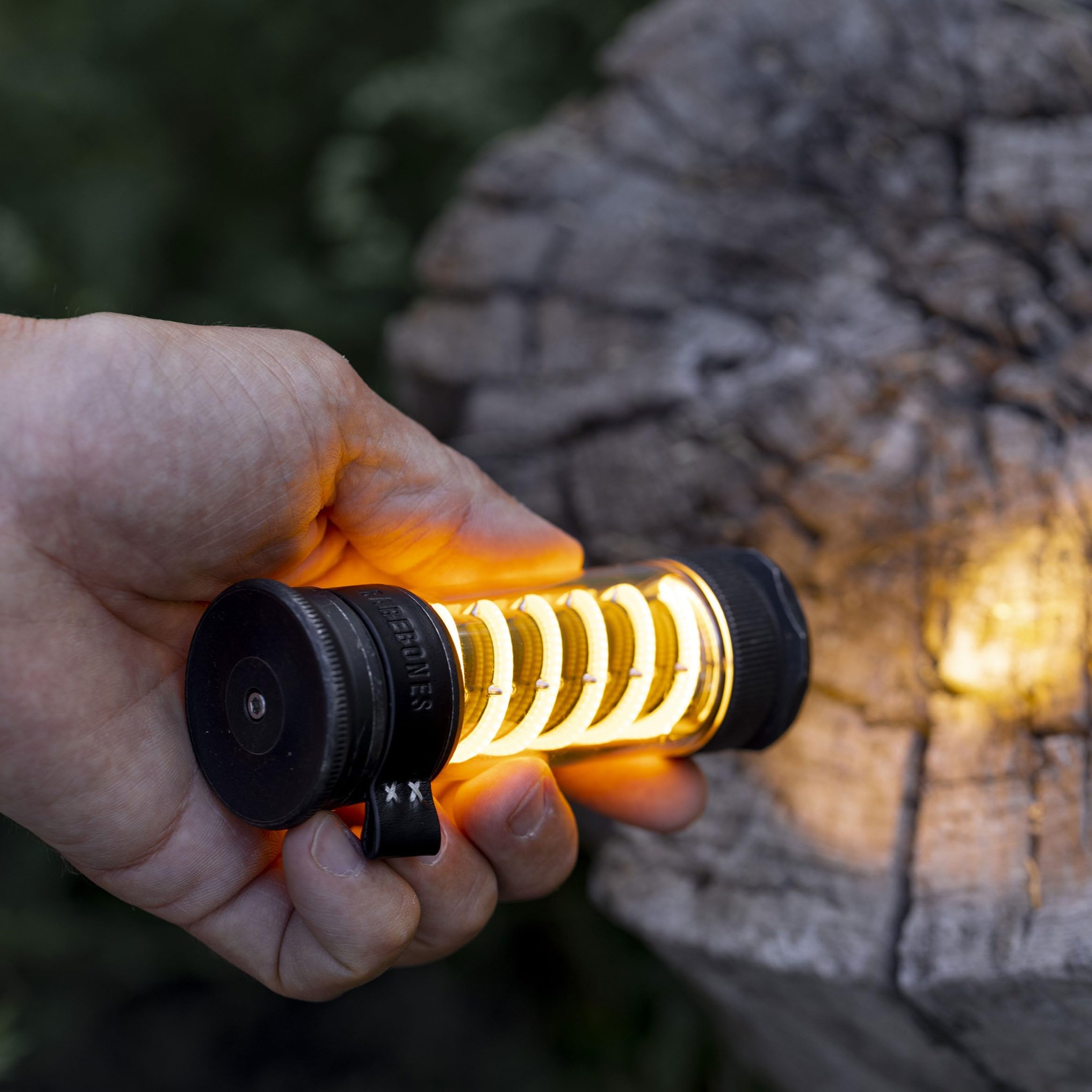 Barebones Edison Light Stick in flashlight mode delivering direct task light