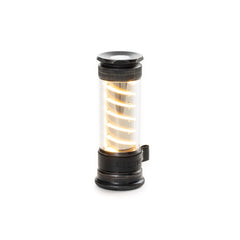 Barebones Edison Light Stick in tumbled steel for rugged campsite lighting and reading