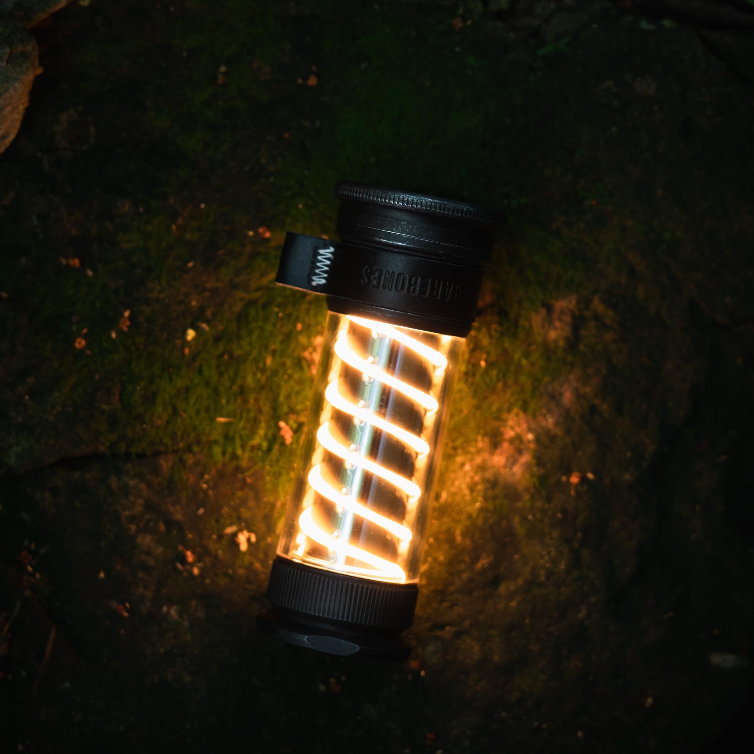 Barebones Edison Light Stick USB-C recharge setup on trail