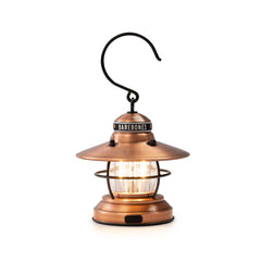 Barebones Edison Mini Lantern antique bronze close-up shows durable steel for rugged outdoor use.