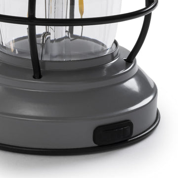Barebones Edison Mini Lantern displayed as vintage home decor accent.