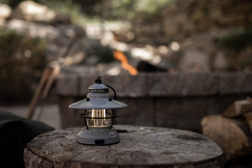 Barebones Edison Mini Lantern high brightness at 100 lumens for tents and group camping.