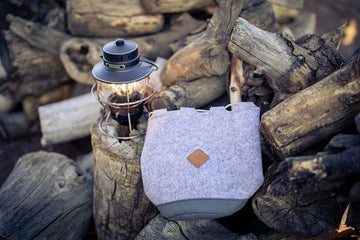 Sturdy handle on Barebones bag for easy campsite carrying