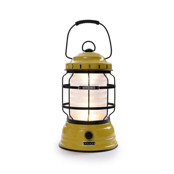 Barebones Forest Lantern brightness dial close-up highlights adjustable lighting for outdoor scenes.