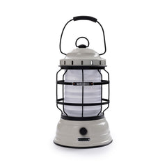 Barebones Forest Lantern vintage-white closeup highlighting compact camping light