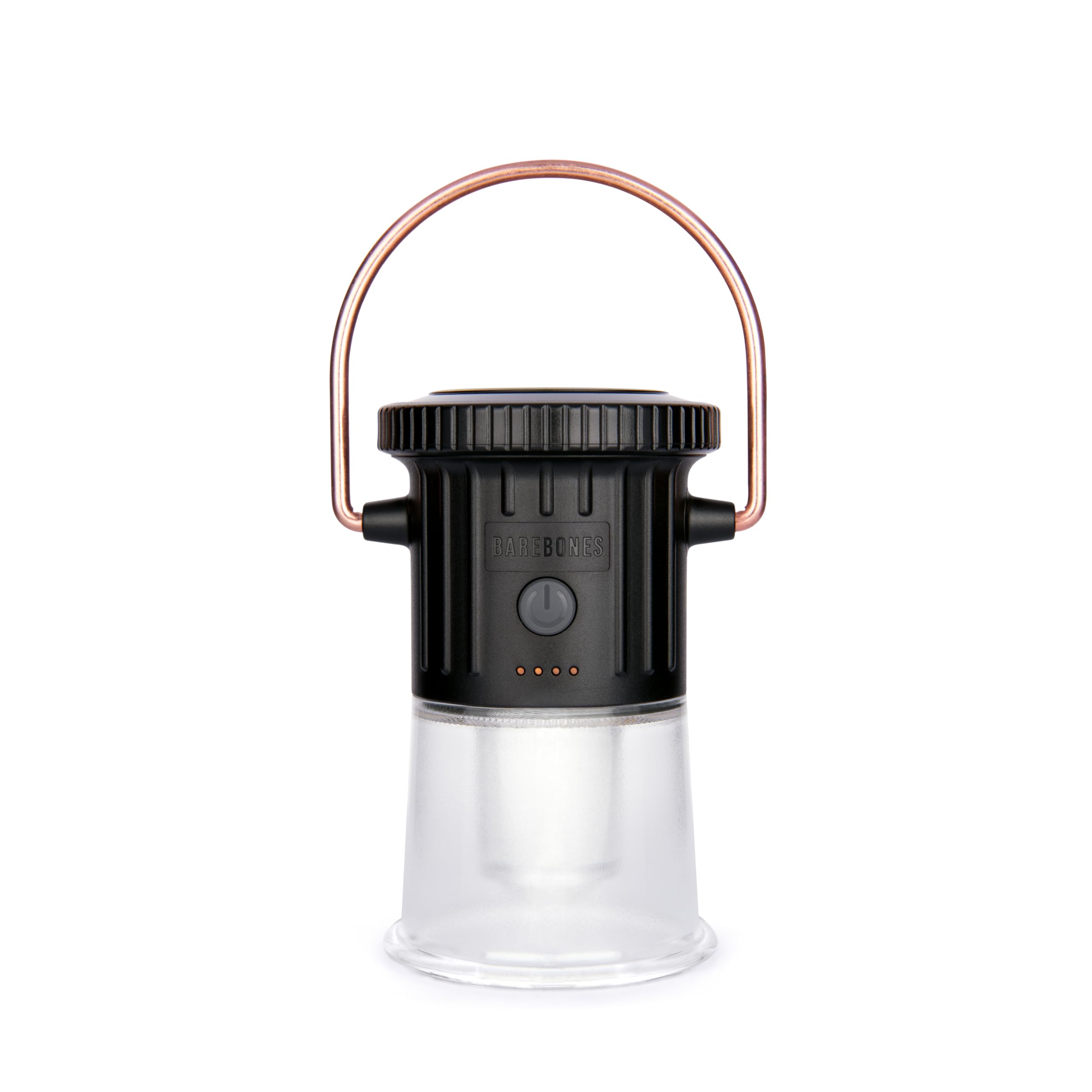 Barebones Hoodoo Light with a copper ring for easy hanging and flexible positioning.