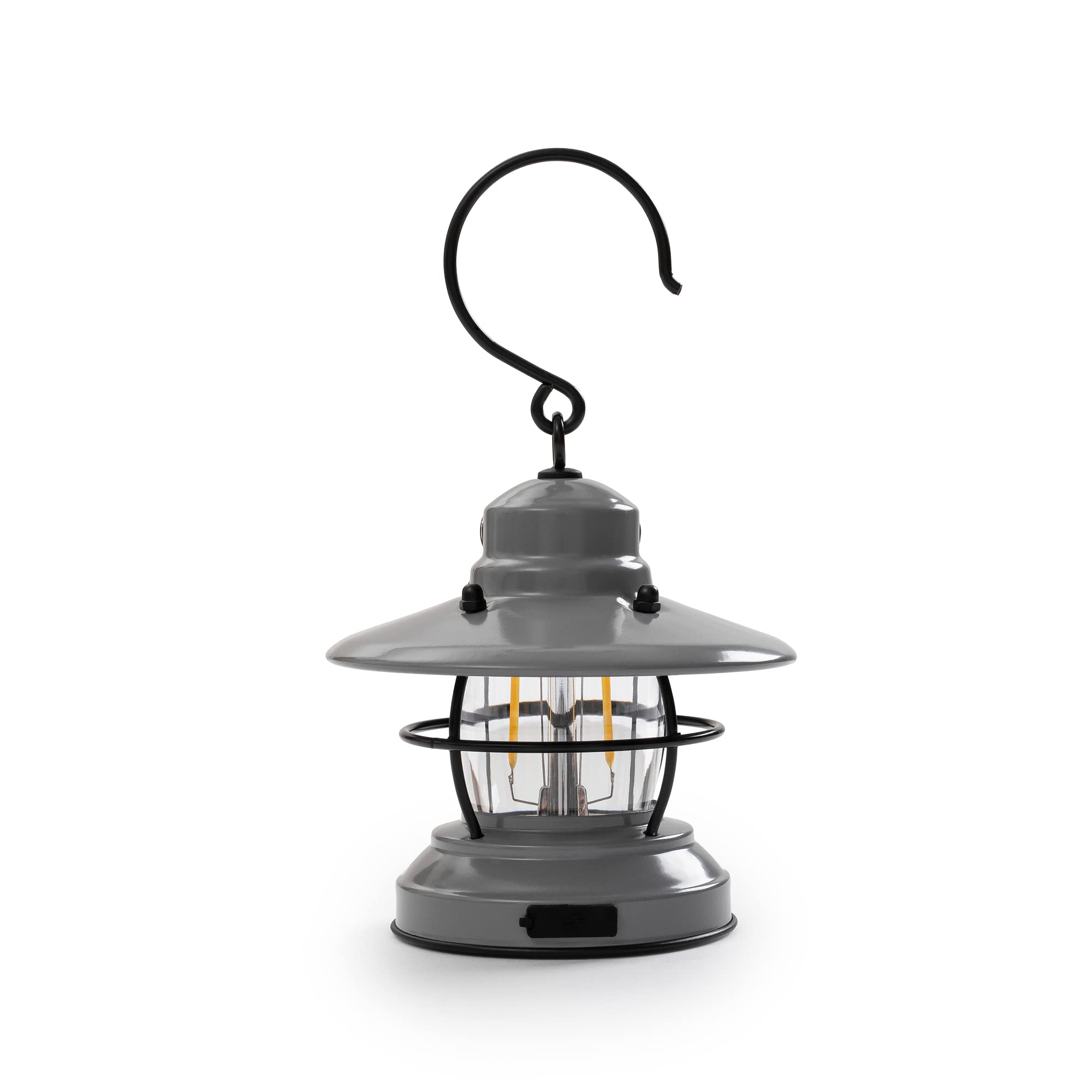 Barebones Mini Edison Lantern slate-gray finish adds style