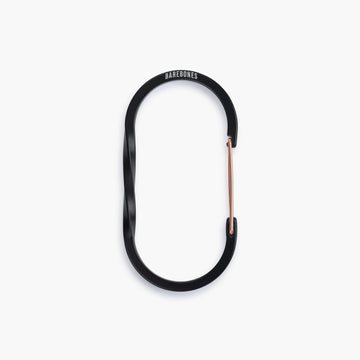 Barebones Wiregate Carabiner in black, large size, for camp cookware suspension