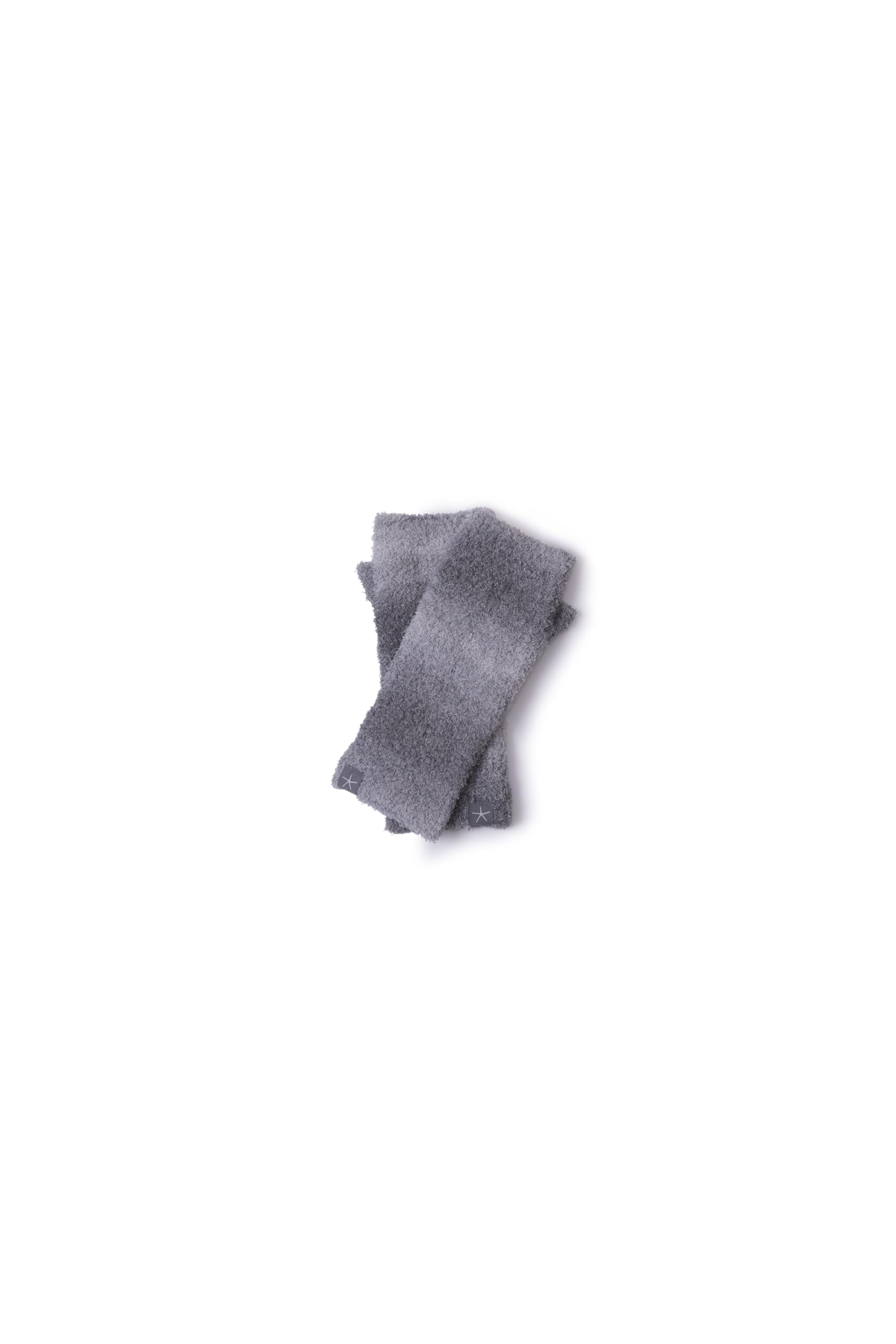 Barefoot Dreams CozyChic Spacedye fingerless gloves front view, warm luxury knit for daily wear