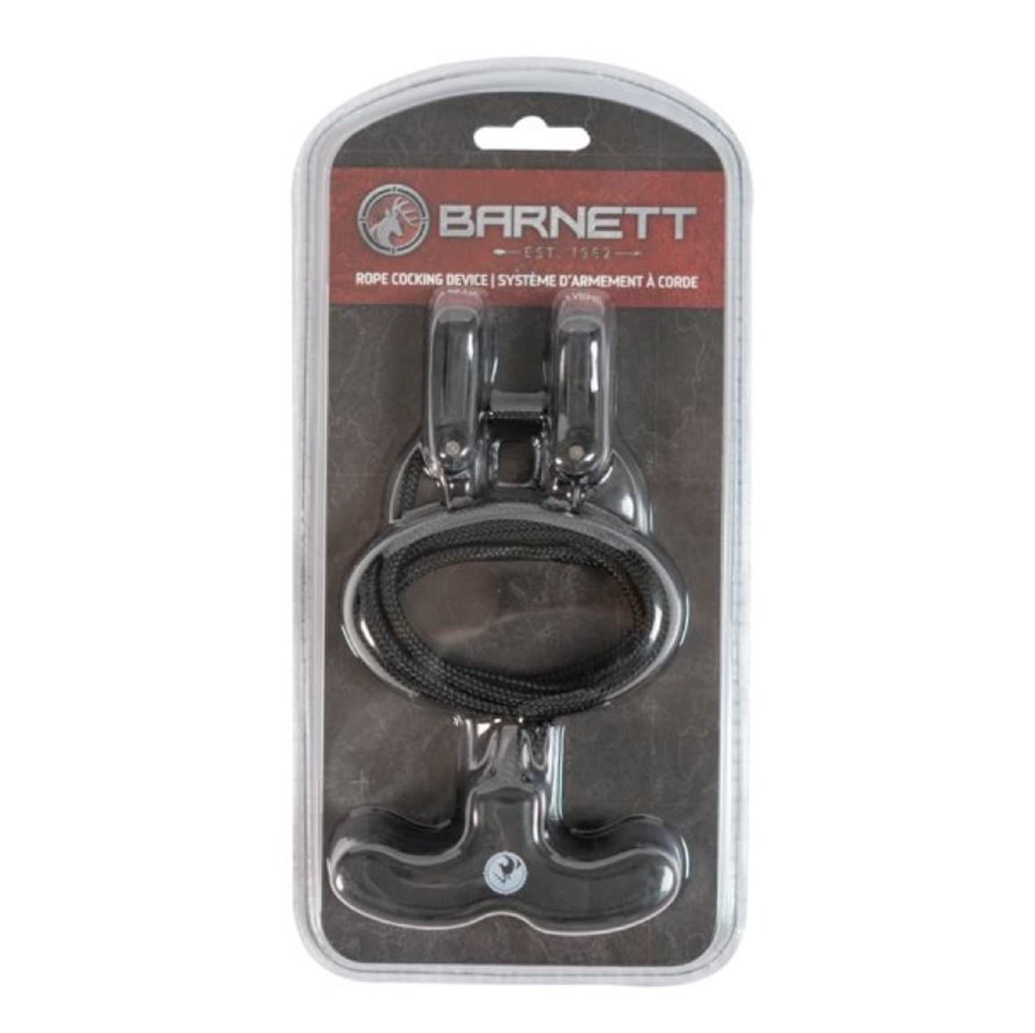 Close-up of adjustable rope and handle on the Barnett cocking device