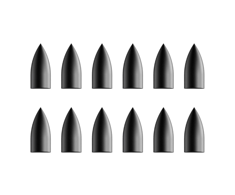 Demun Precision Field Points 12-pack for Hyperbolt 3F, C7, and C10 with threaded tips, front view
