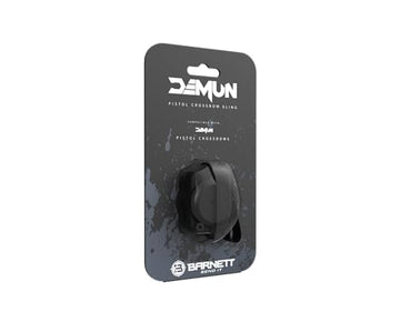 Barnett Demun retractable sling on the shoulder offering comfort during long sessions.