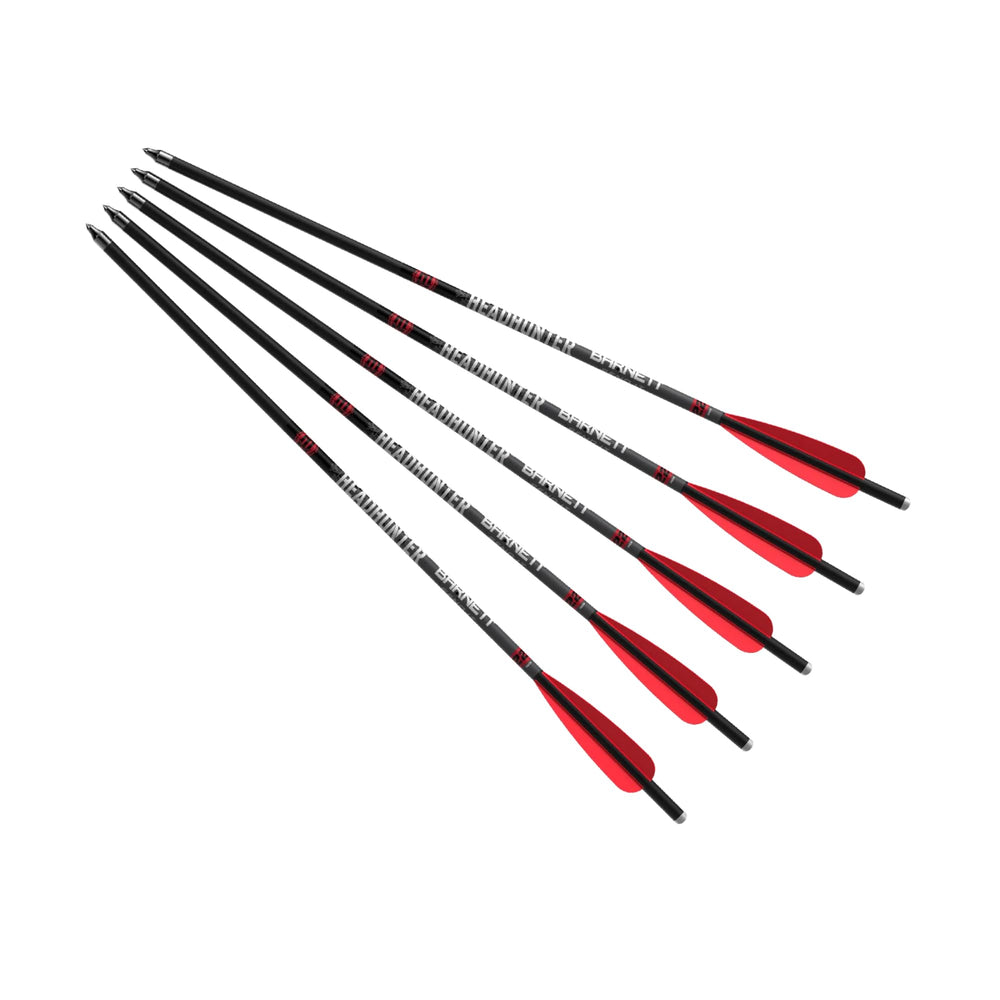 Barnett Outdoors carbon crossbow arrows with durable shafts for consistent accuracy.