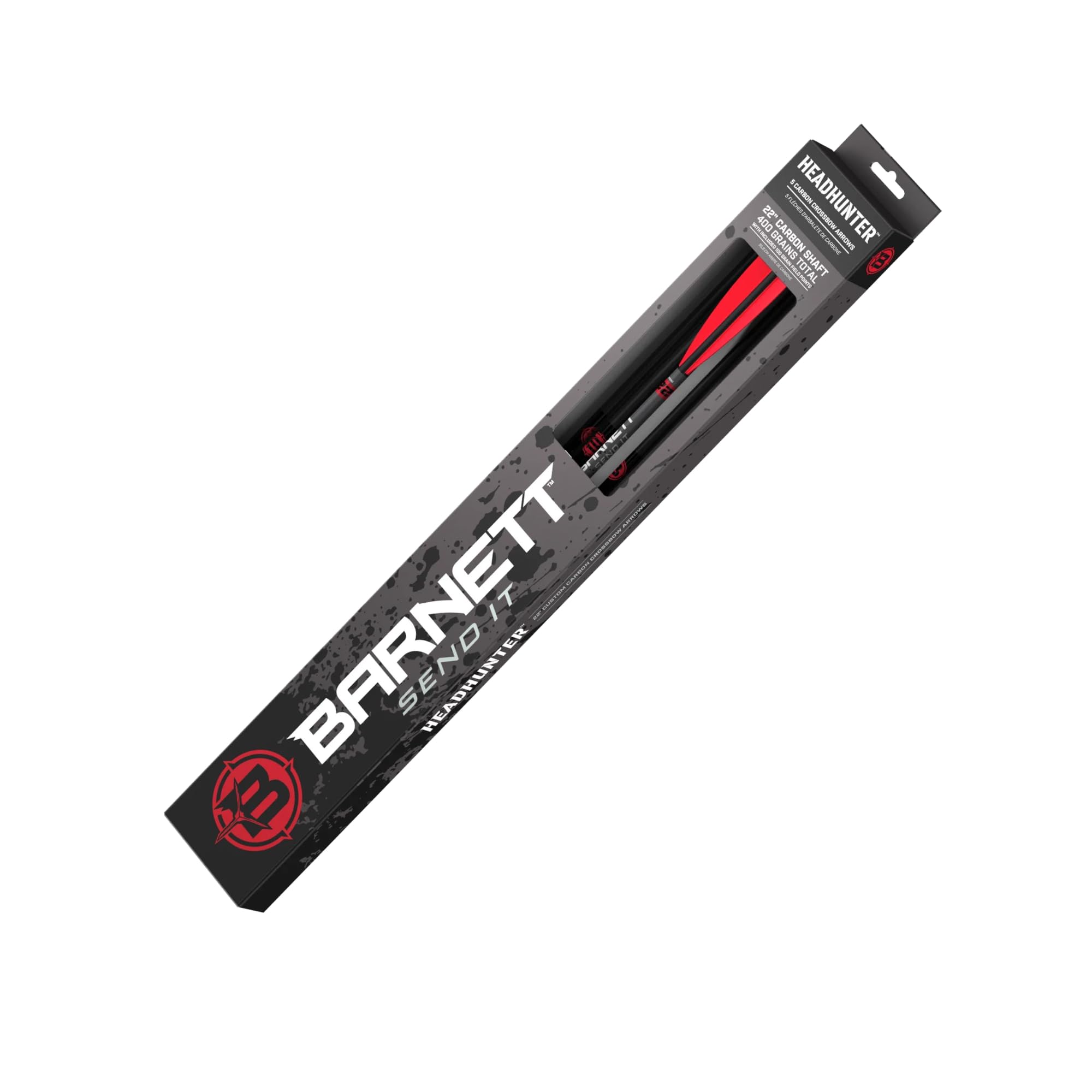 Barnett Outdoors carbon crossbow arrows with field points for quick practice and penetration.