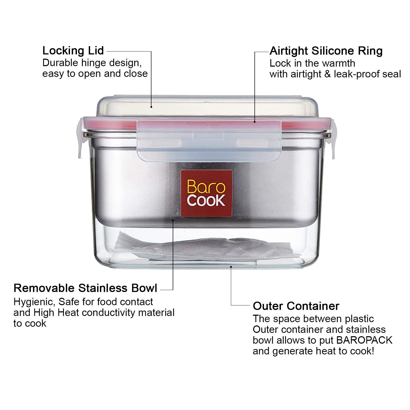 Barocook ideal for camping meals while traveling or at work.