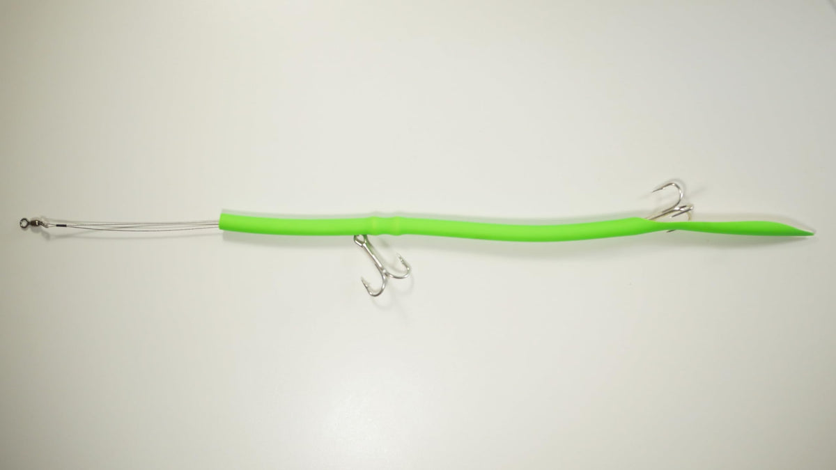 Barracuda Tube Lure 2-Pack Green - Double Treble, Double Weighted