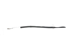 Barracuda Tube Lure Black 18 inch saltwater lure with 80 lb coated wire and 150 lb swivel