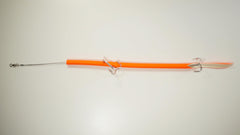 Barracuda Tube Lure Orange 2-Pack with Double Treble and Double Weights, Made in Florida Keys