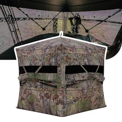 Barronett Blinds Grandview silent panoramic windows reduce movement that could spook game.