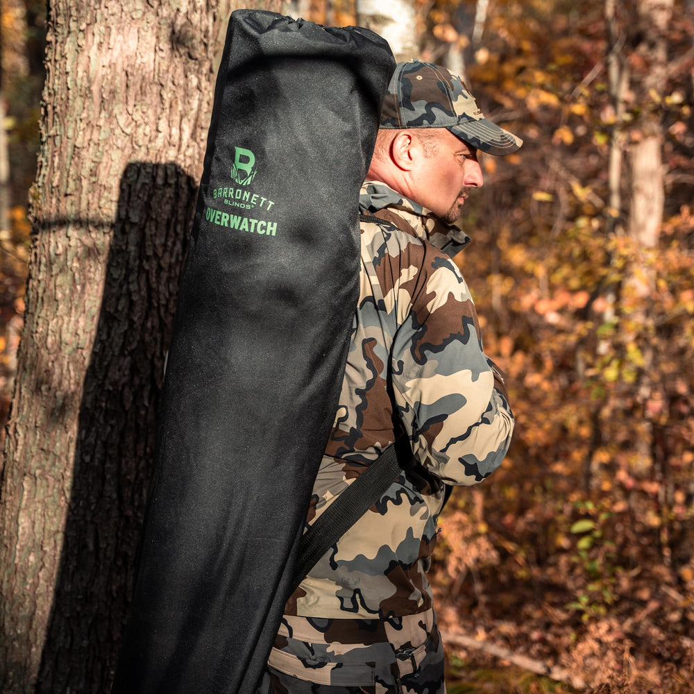 Spacious interior offers room for gear and movement inside the blind.