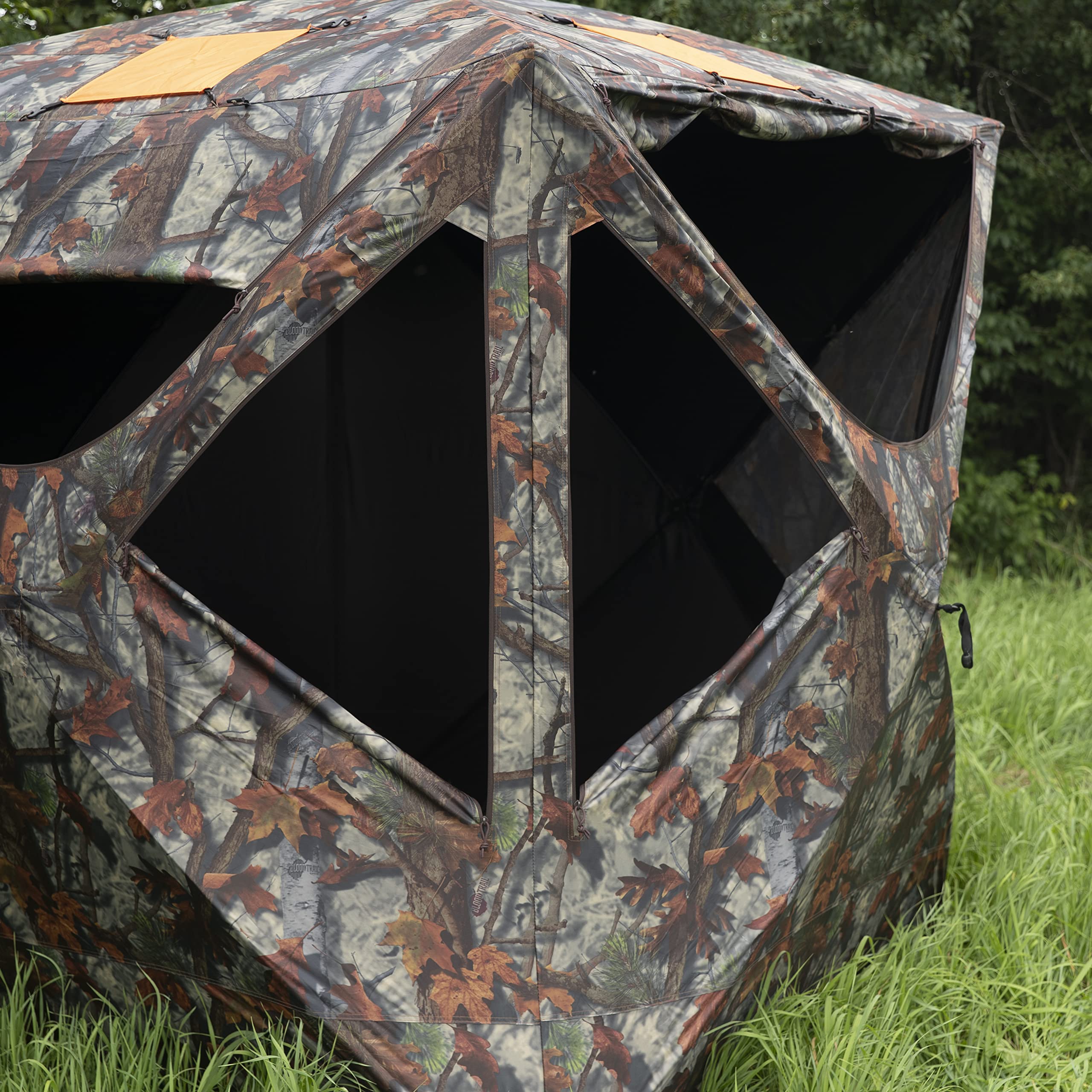 Barronett Blinds Tag Out Hub replaceable shoot-through mesh for broadhead use.