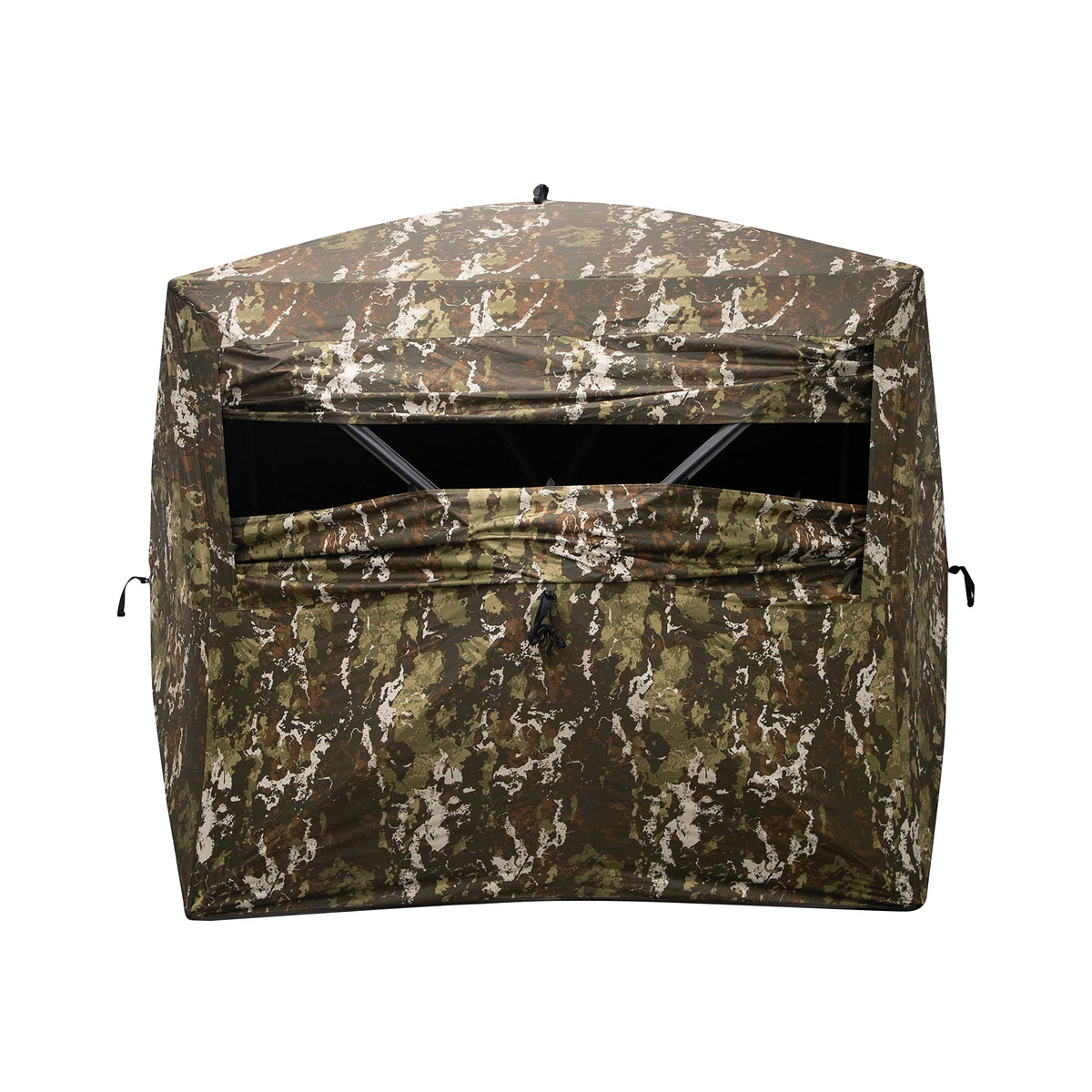 Front view of Barronett Blinds Wide Side 95 two-person hub blind