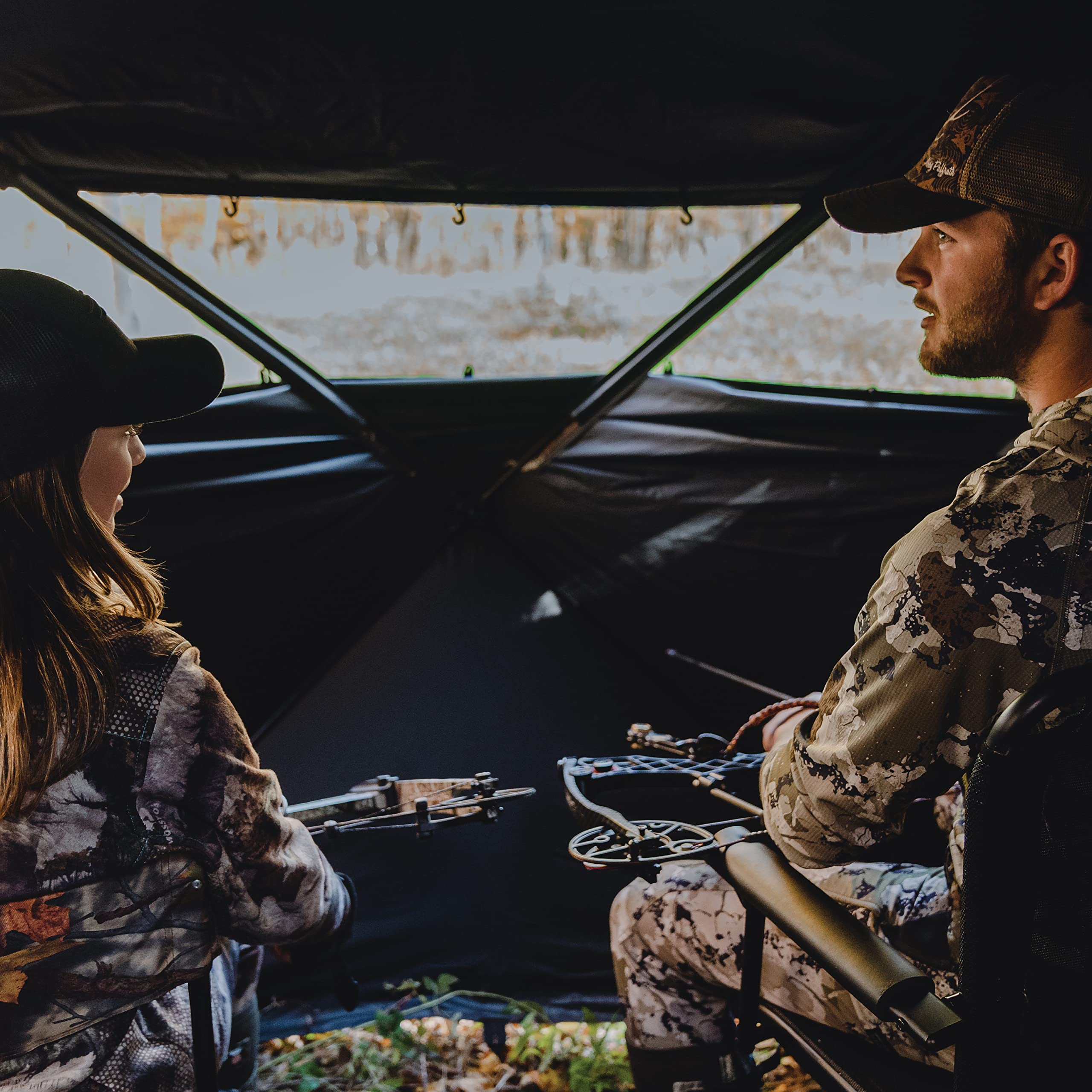 Barronett Blinds Wide Side 95 rear peek window for extra behind-view observation.