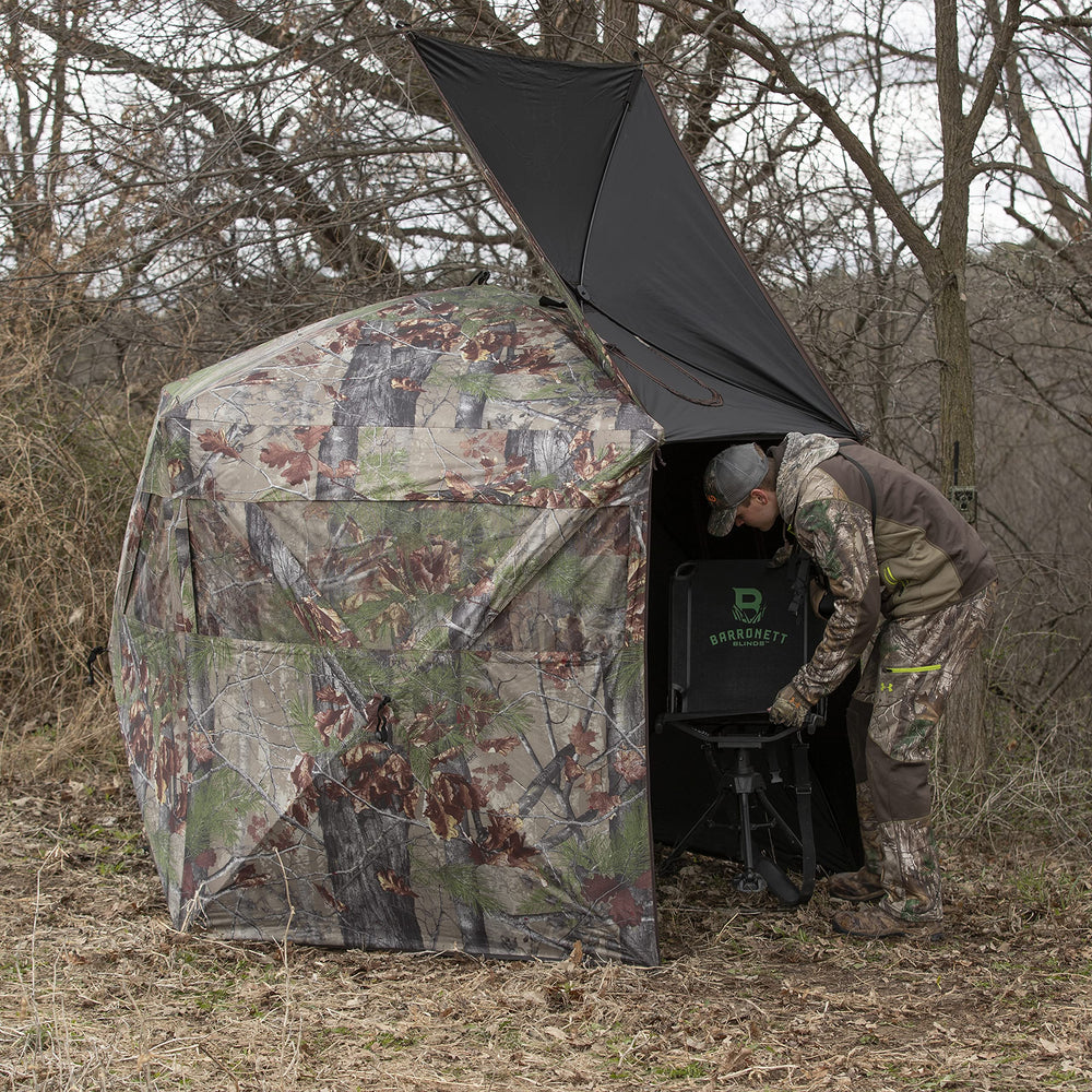 Barronett Blinds Feather Five zipperless windows for silent adjustments in the blind.