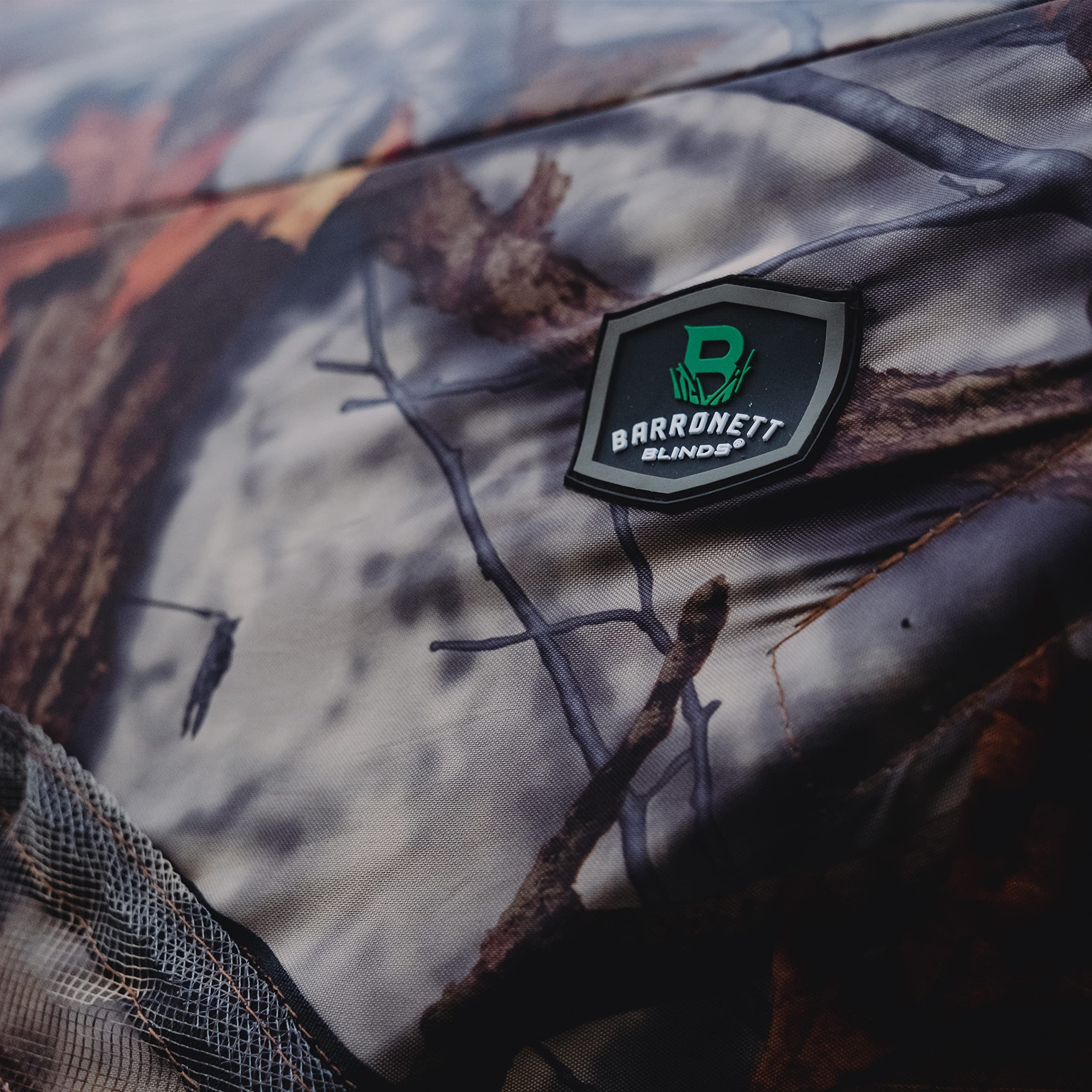Barronett Grounder 350 gear pocket provides convenient in-blind storage.