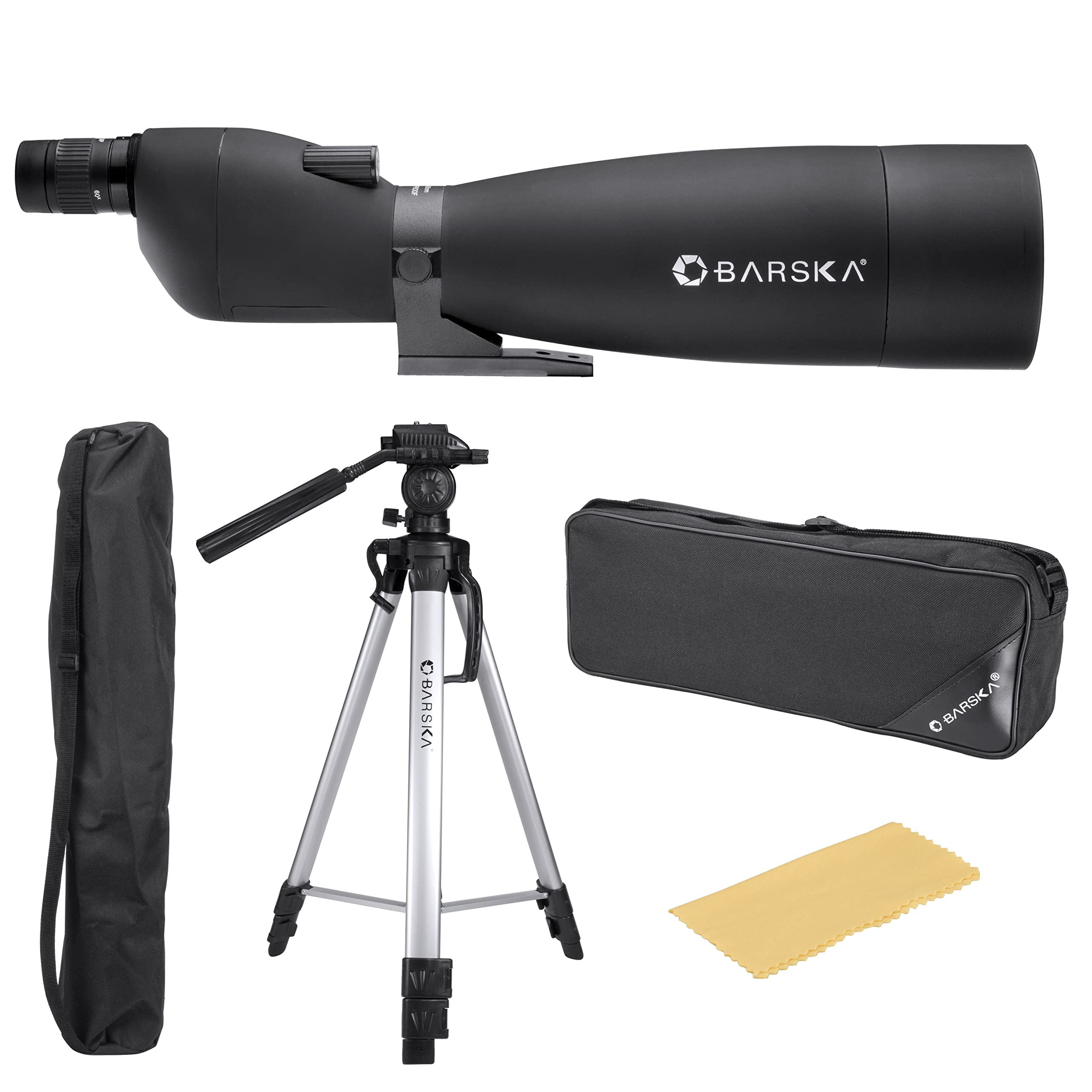 Barska Colorado spotting scope straight-body view supports head-on target tracking