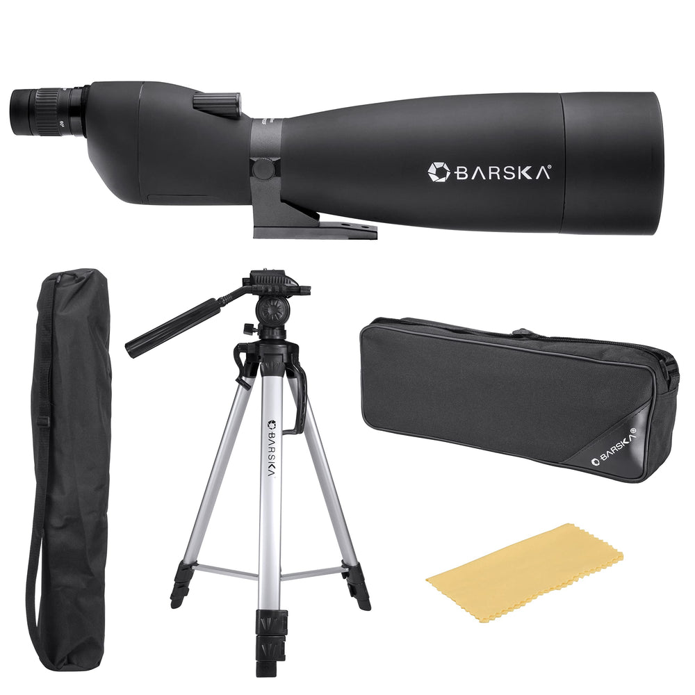Barska Colorado spotting scope straight-body view supports head-on target tracking