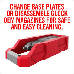 Tool removing a Glock baseplate during maintenance